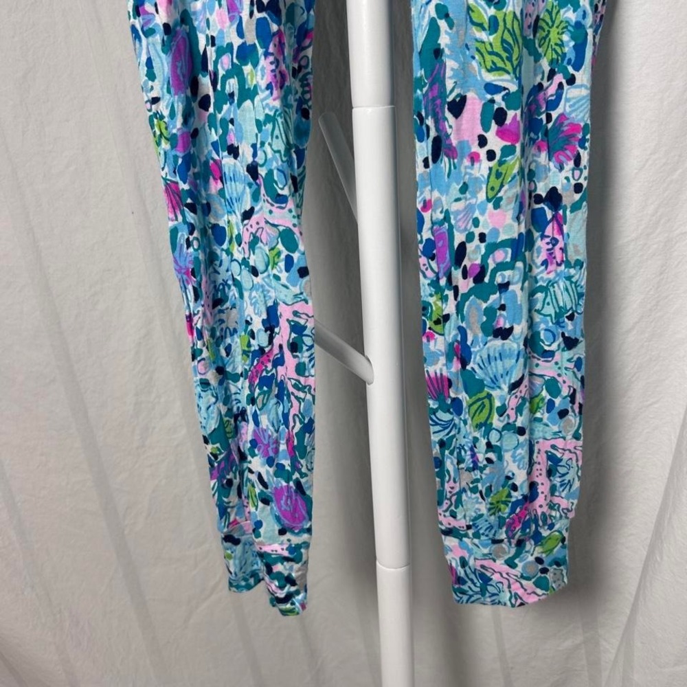 Lilly Pulitzer Tinsley Pajama Joggers In Multi Dive Bar XS - Picture 3 of 5